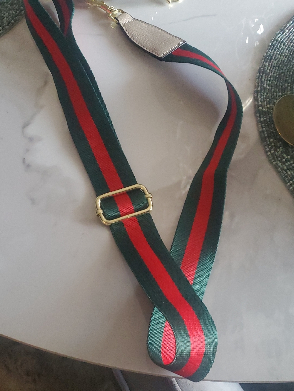 Gucci Gold-Tone with Green and Red Web Stripe - Picture 3 of 3